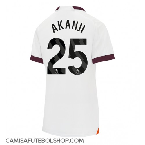 Camisa de time de futebol Manchester City Manuel Akanji #25 Replicas 2º Equipamento Feminina 2023-24 Manga Curta